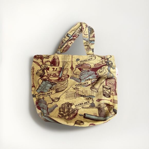 Trader Joe'S Handbags - Trader Joe’s Reusable Canvas Tote Kitchen Grocery Boston Motifs